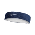 Nike Swoosh Classic Reversible Headband (Cotton Blend) navy blue/white - 1 piece